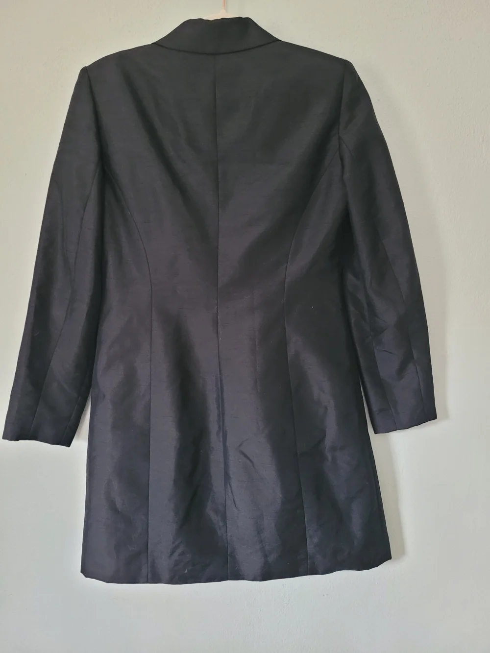Black Classic Single-Breasted Trench Coat - Larry Levine - Size 4 - Picture 2 of 5